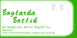 boglarka botlik business card